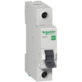 Schneider Electric Miniature Circuit Breaker, Easy9, 1P, 10 A, C Curve, 6000 A