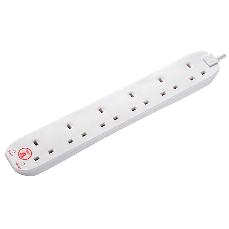 Masterplug SURGE Extension Leads 6 Sockets