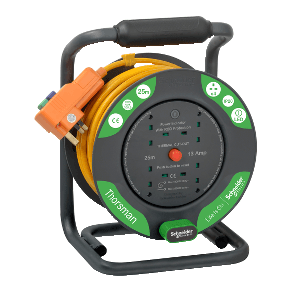 Thorsman - Cable reel 25m HO5VVF3G1.5 IP20 BS RCD IMT33146