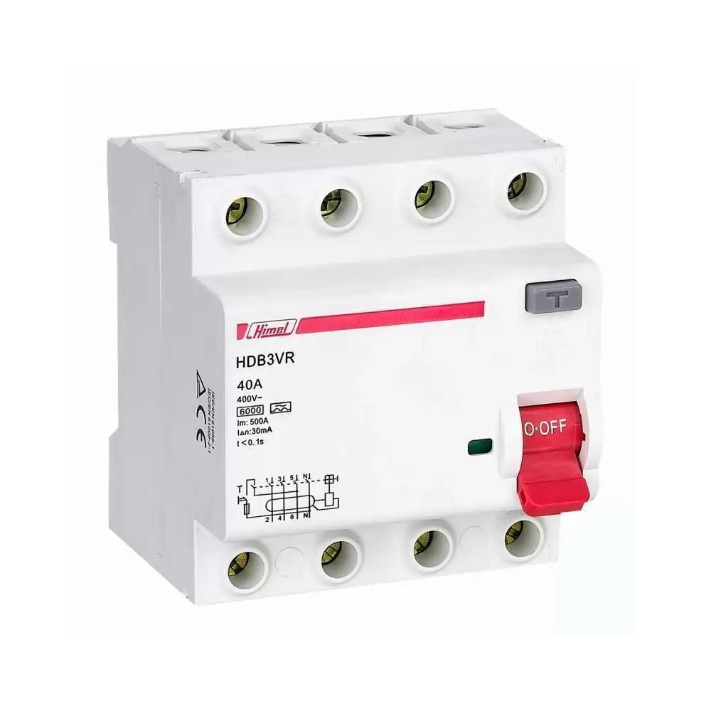 residual current switch HDB3VR – 4P – 100A – 100mA – for AC HDB3VR4100YC