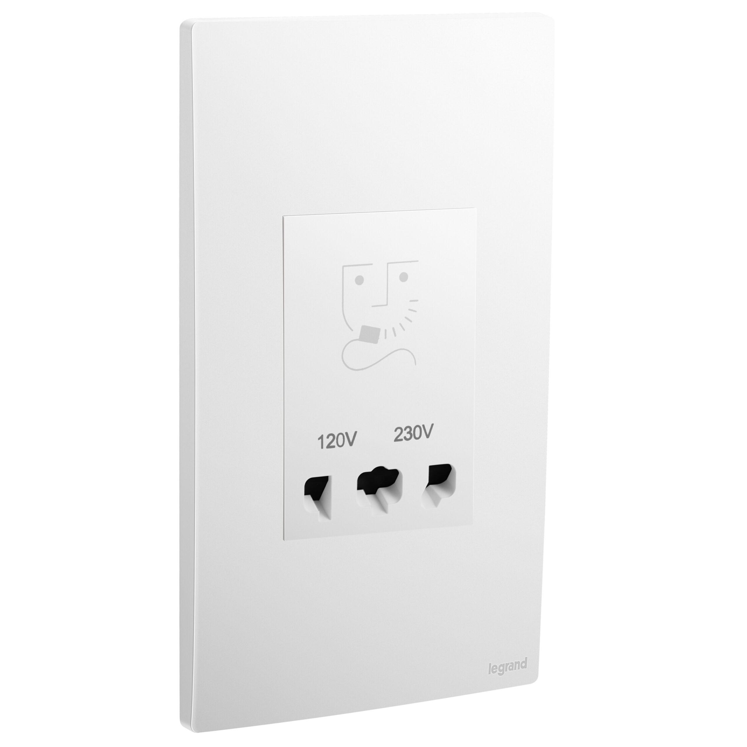 LEGRAND MALLIA SENSES/WHITE 2G SHAVER SOCKET