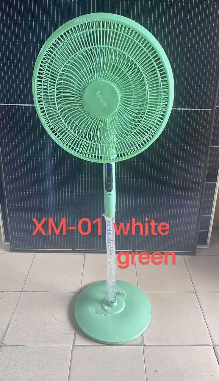 Solar Fan XM-01 White/Green 16inches