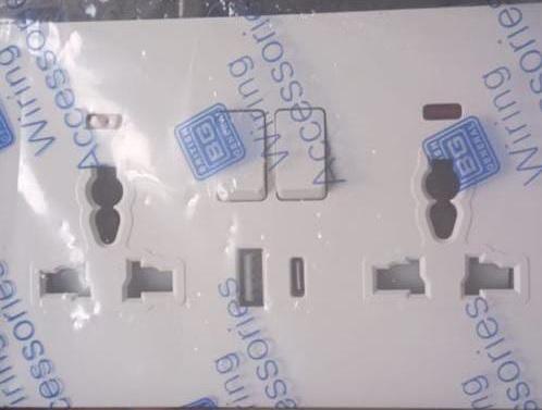 BG 2-gang Socket USB type C British General