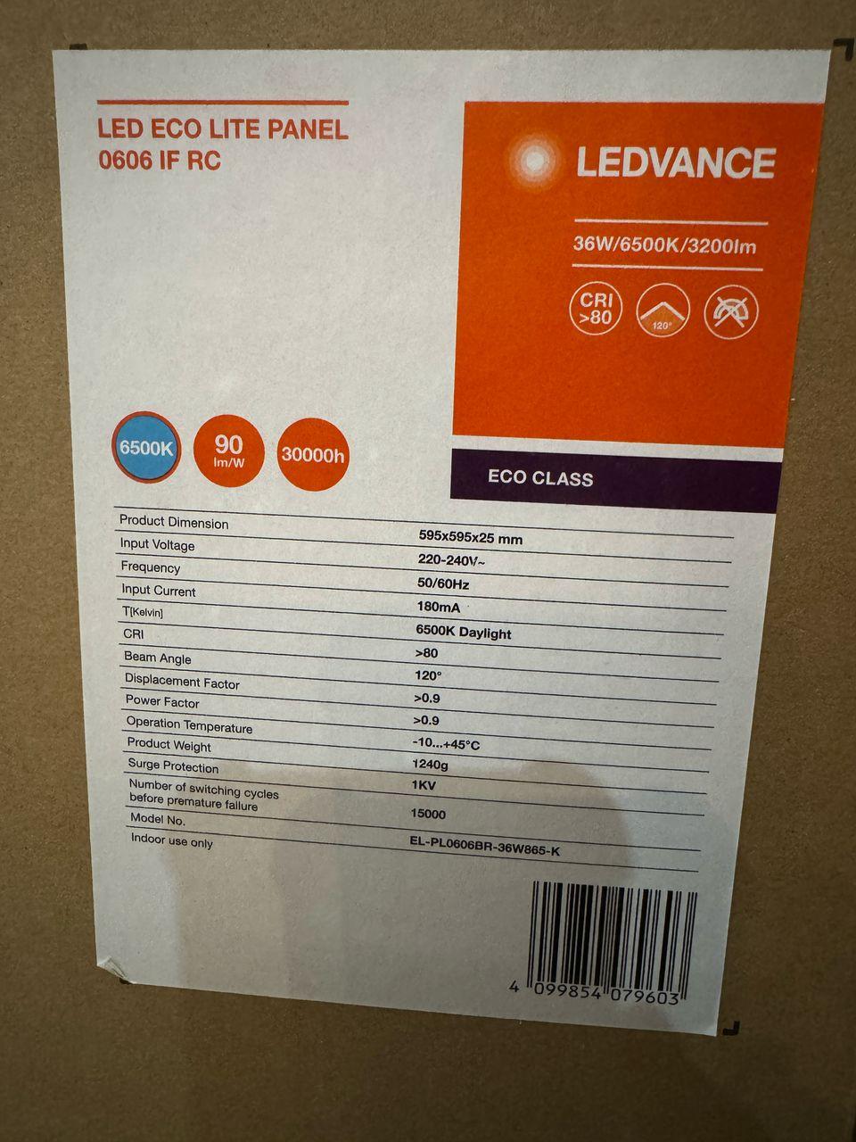 Ledvance by OSRAM LED Panel Light 600 x 600mm 36watt